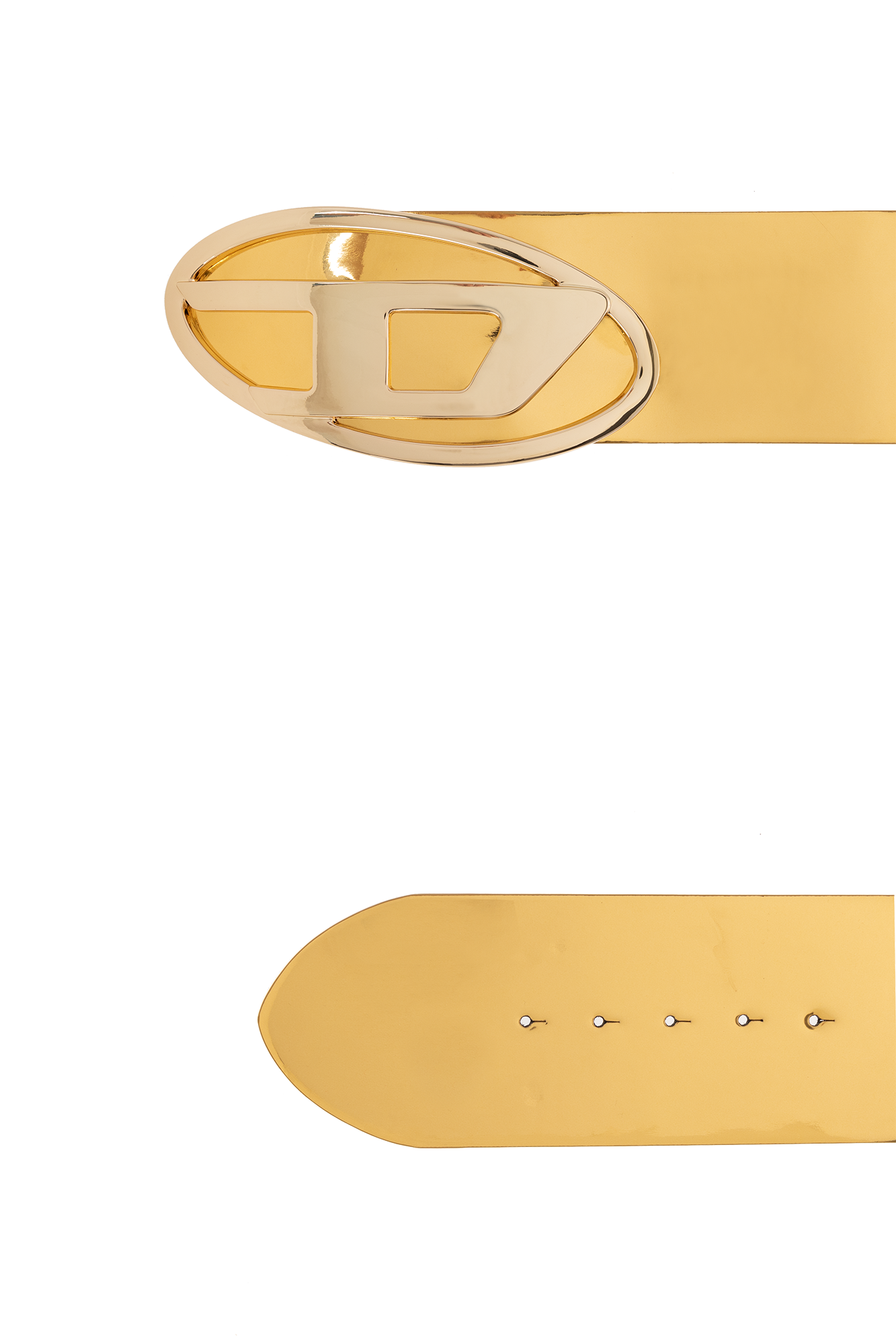 Gold ‘OVAL D LOGO B-1DR’ wide belt with logo Diesel - Vitkac Germany